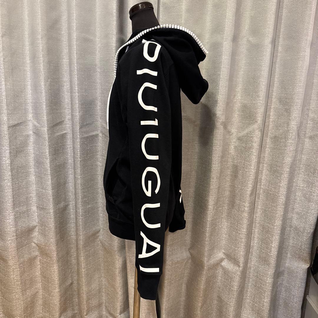 ウノピュウ★美品★ブラック フルジップ パーカー RELAX