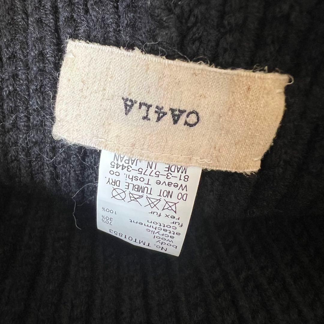 カシラ CA4LA ニット帽 リボン ポンポン