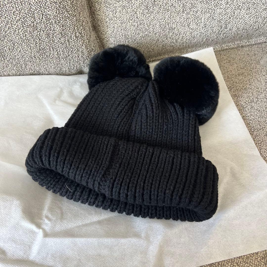 カシラ CA4LA ニット帽 リボン ポンポン