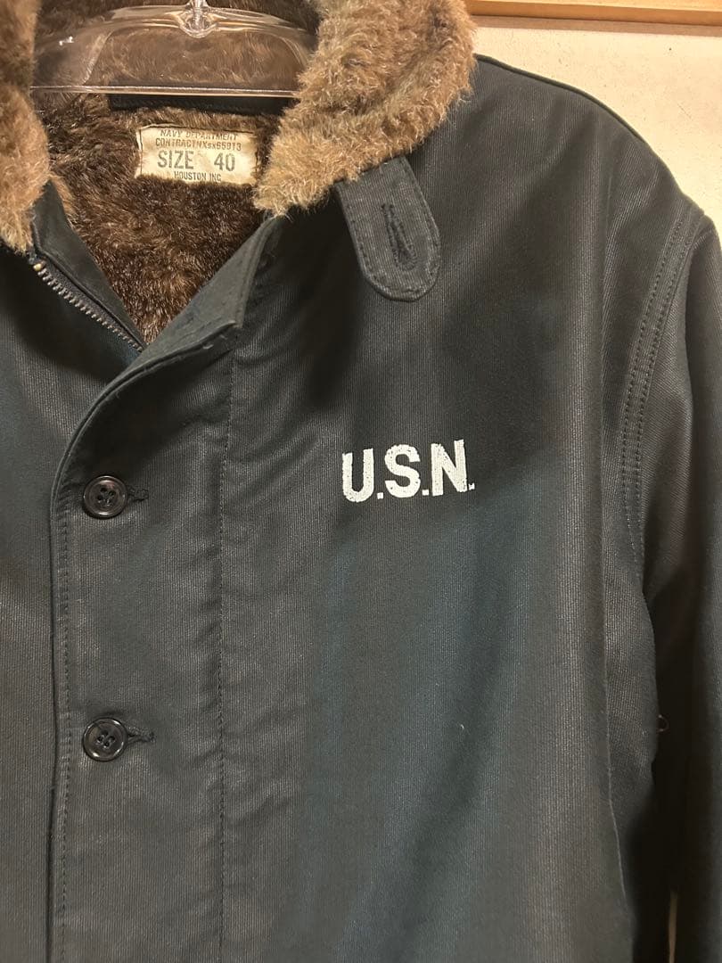 ヒューストンN-1デッキジャケット　サイズ40 ブラック