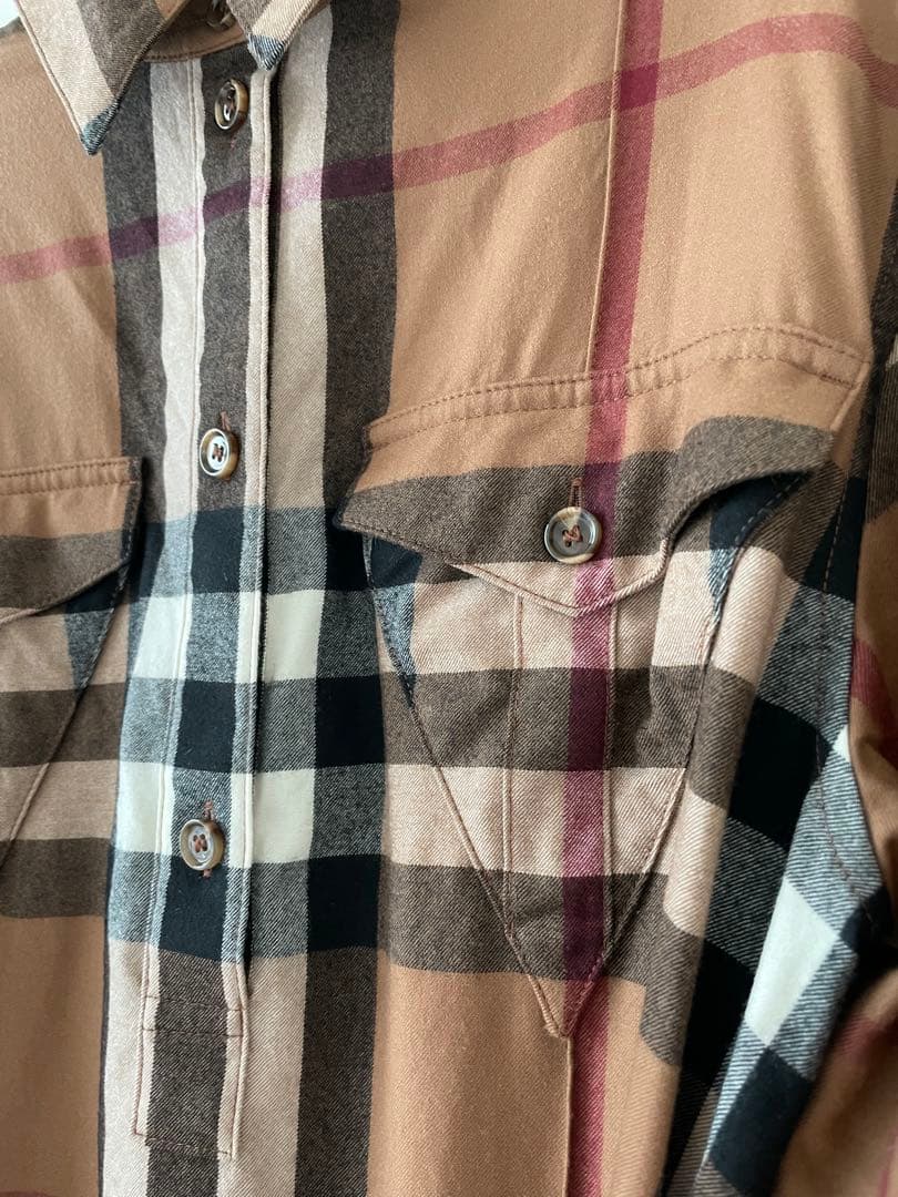 BURBERRY バーバリー 長袖 チェック　 シャツ　ワンピース　ノバチェック