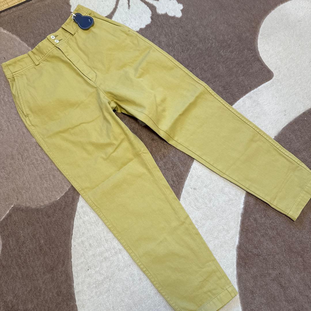 今季パラスパレス ラフィ爽チノ製品染クロップドテーパードパンツ 33000円 2