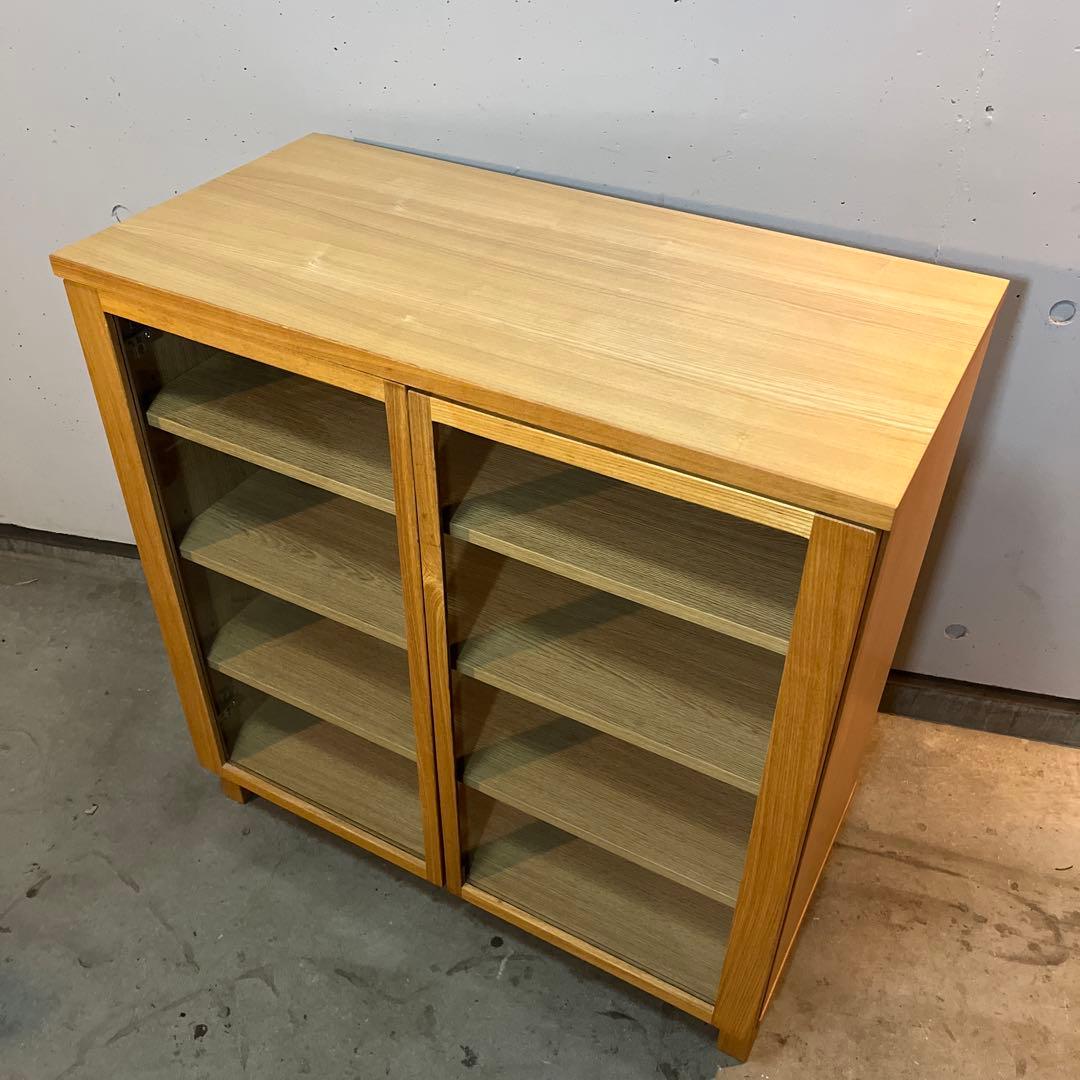 elecca ★無印 オーク材キャビネット・ガラス扉