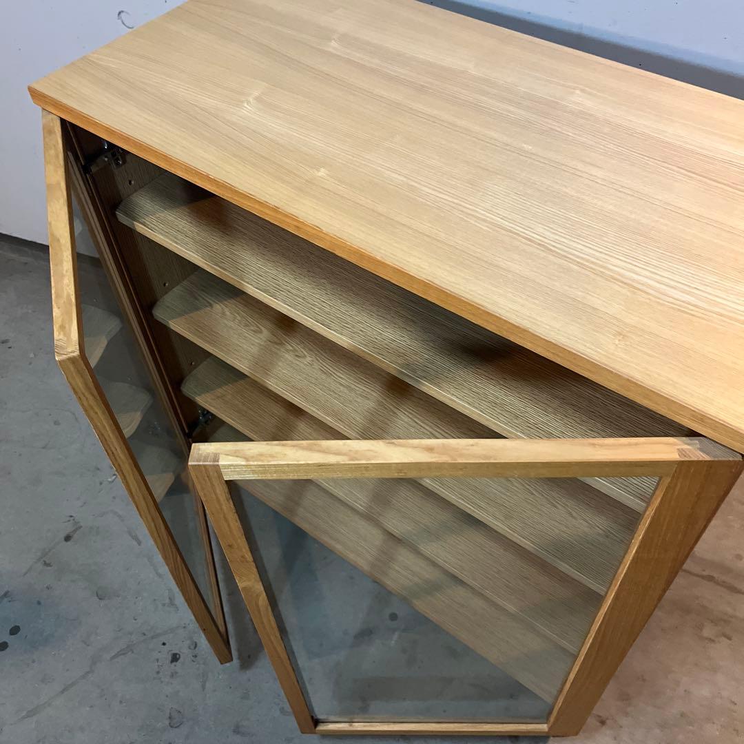 elecca ★無印 オーク材キャビネット・ガラス扉