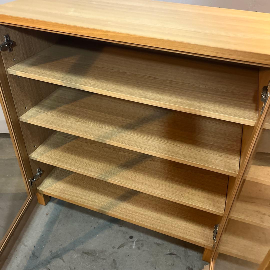 elecca ★無印 オーク材キャビネット・ガラス扉