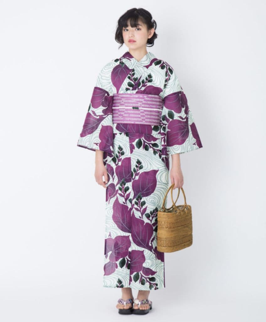 新品未使用　芸艸堂　浴衣　夏着物　高級浴衣　パープル　42,400円