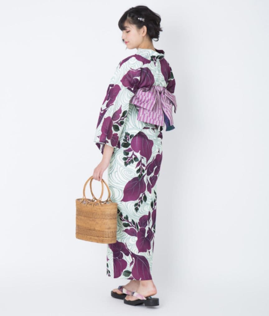 新品未使用　芸艸堂　浴衣　夏着物　高級浴衣　パープル　42,400円