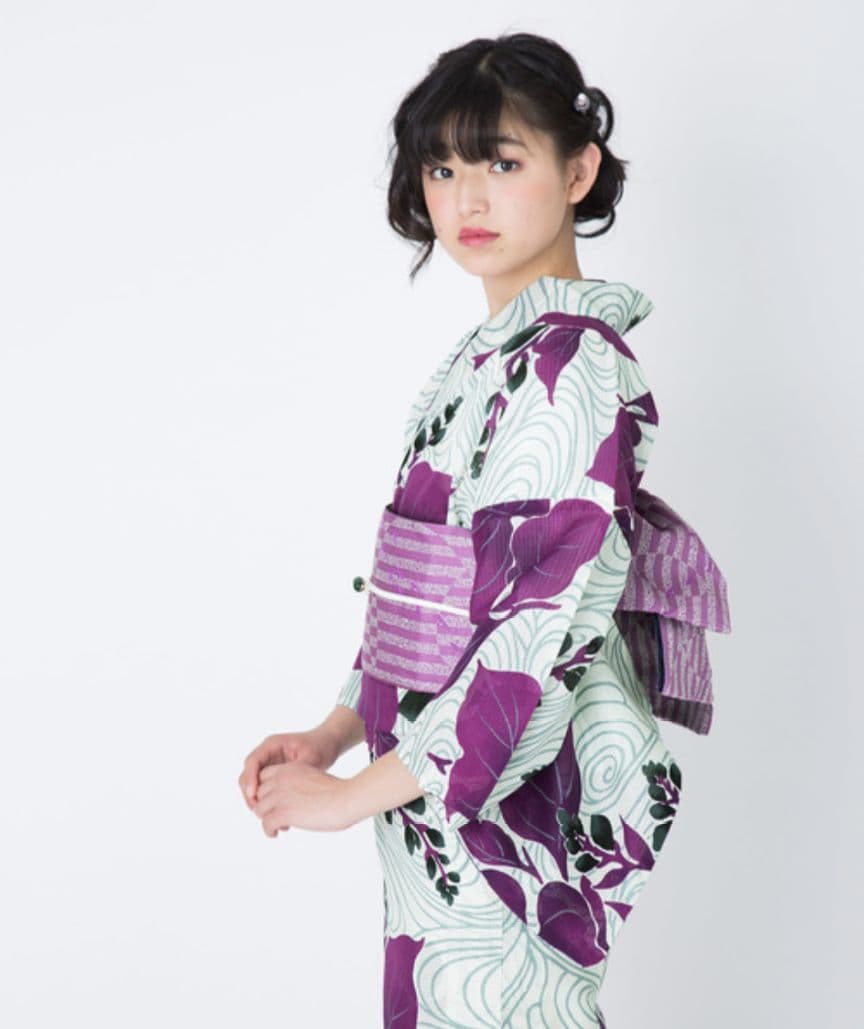 新品未使用　芸艸堂　浴衣　夏着物　高級浴衣　パープル　42,400円