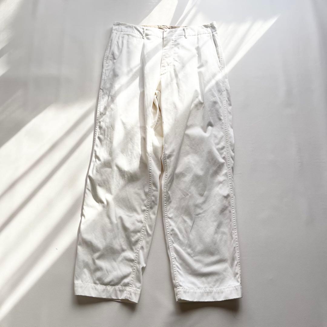 『nanamica』ワイドチノパン／34／ナチュラル／日本製／ジップフライ