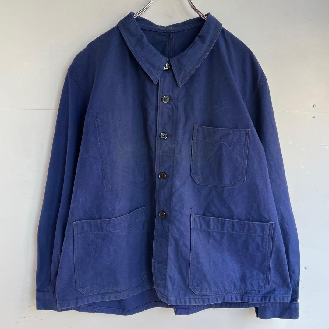 60s フレンチ カバーオール ワークジャケット ユーロ ヴィンテージ 古着