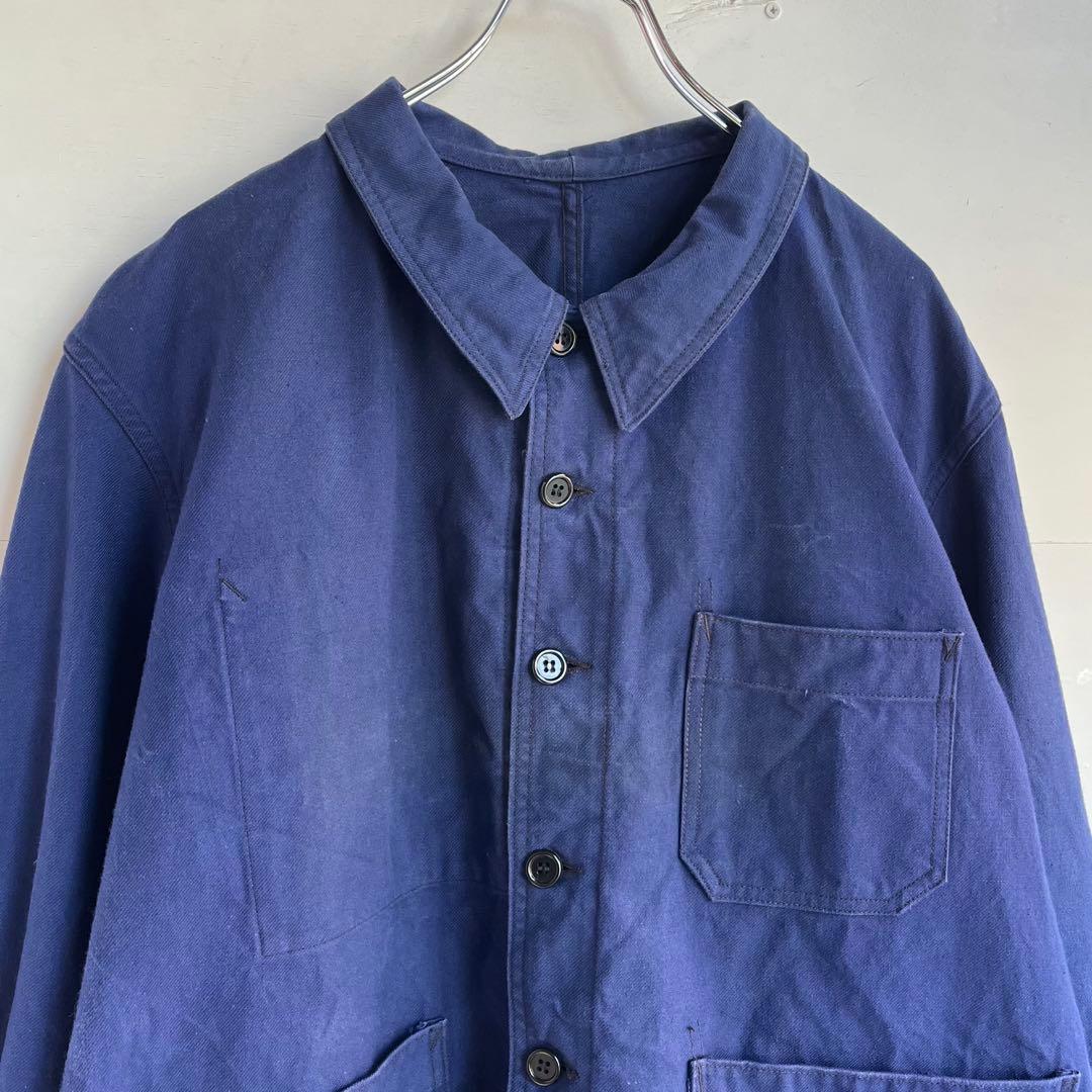 60s フレンチ カバーオール ワークジャケット ユーロ ヴィンテージ 古着