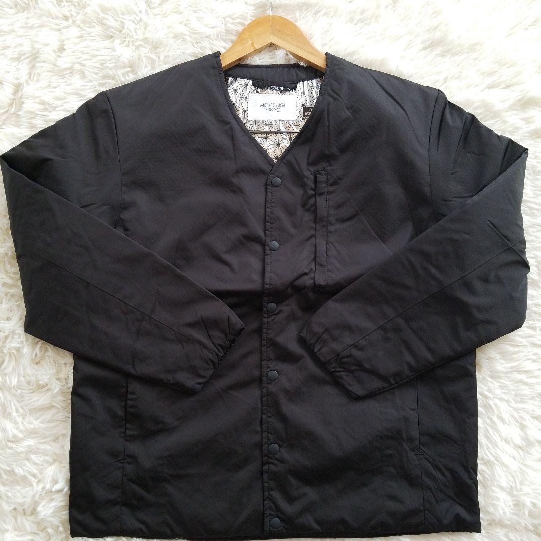 完売品　新品　MEN'S BIGI TOKYO　軽量ノーカラーブルゾン　ブラック