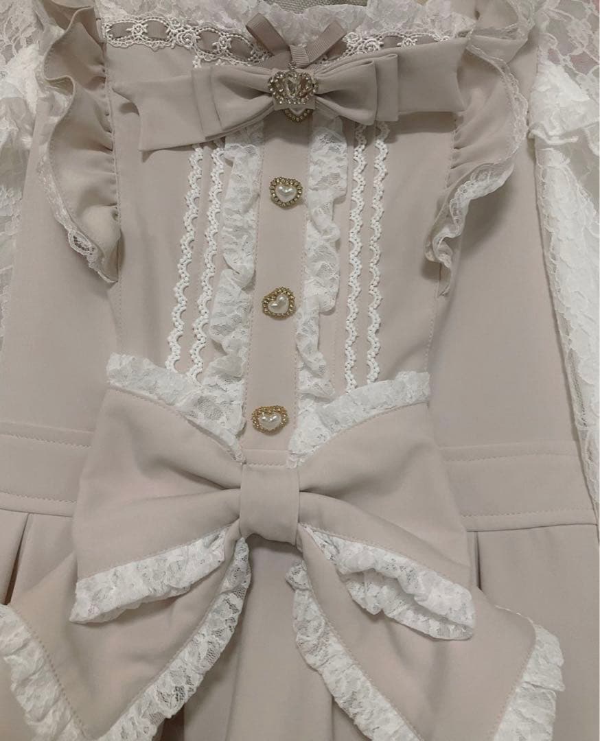 LIZLISA リズリサ ティアラリボンティアードワンピース ピンク