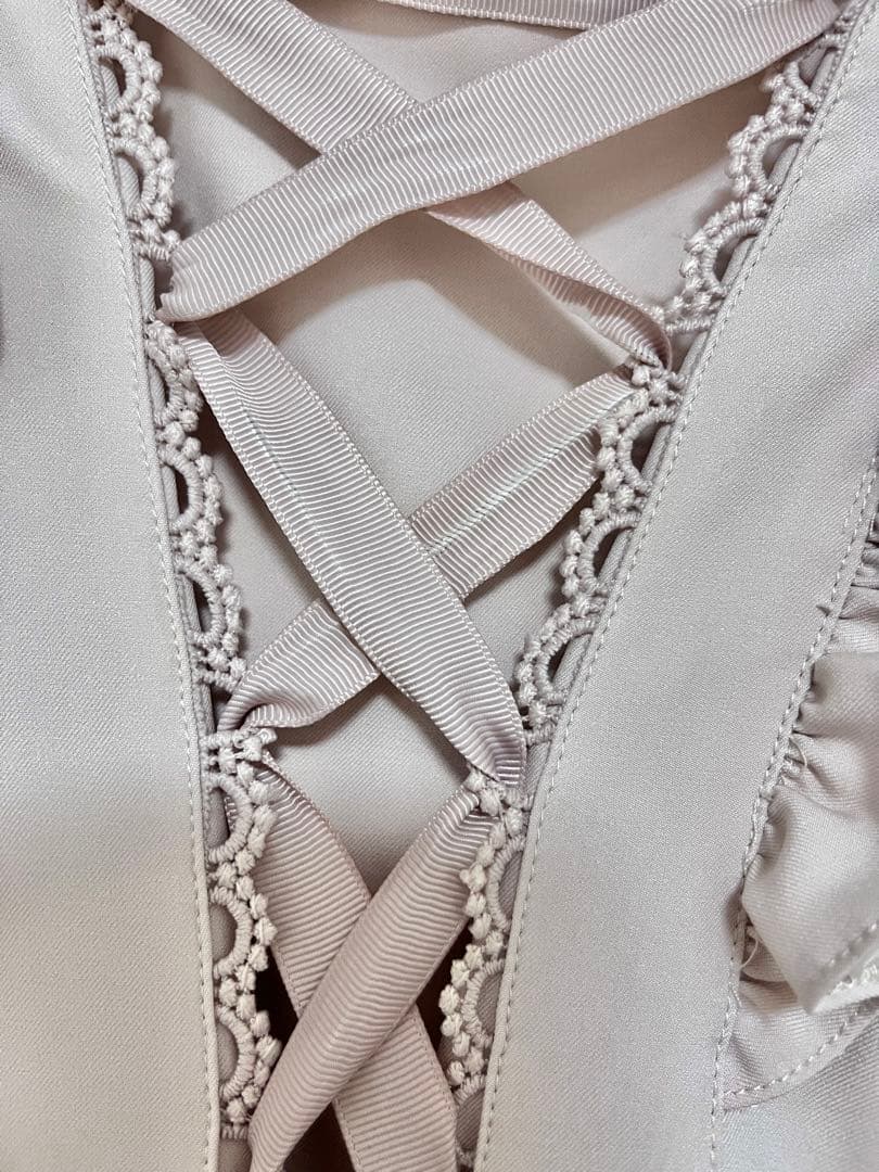 LIZLISA リズリサ ティアラリボンティアードワンピース ピンク