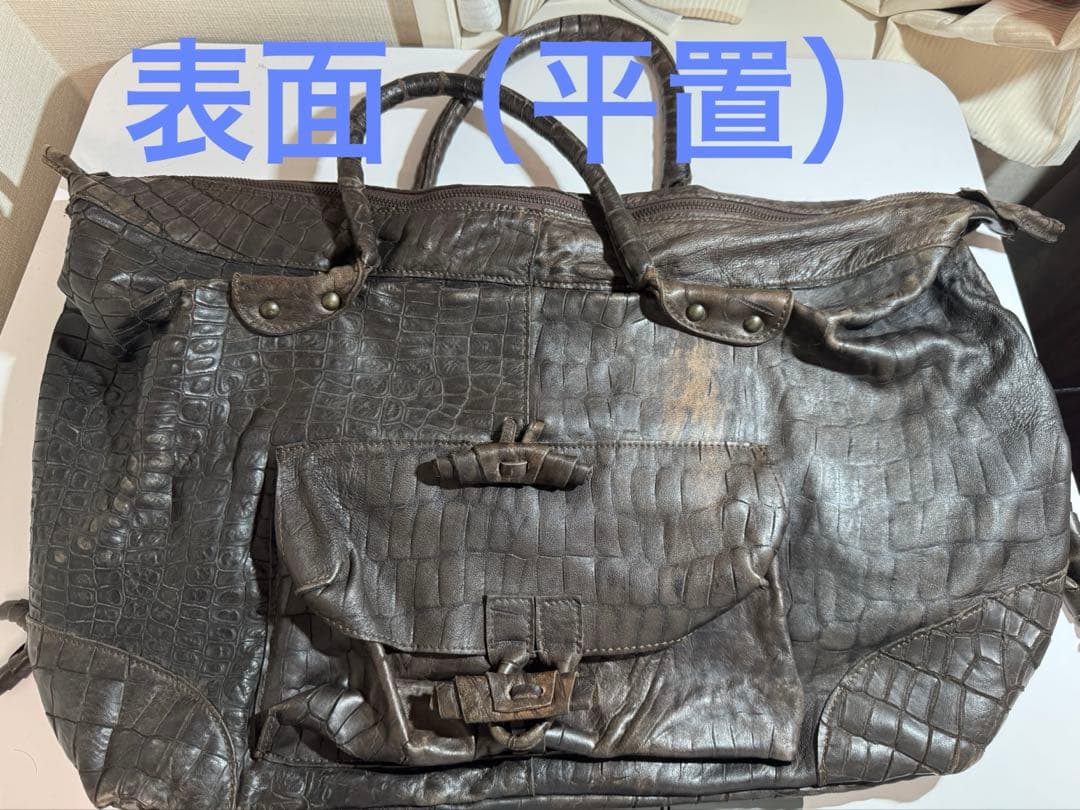 定価15万円collection Privee? イタリアンレザーボストンバッグ