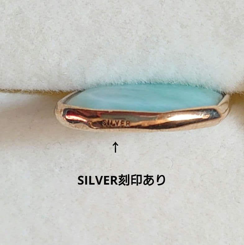 agete ラリマー 白蝶貝 K10 チャーム