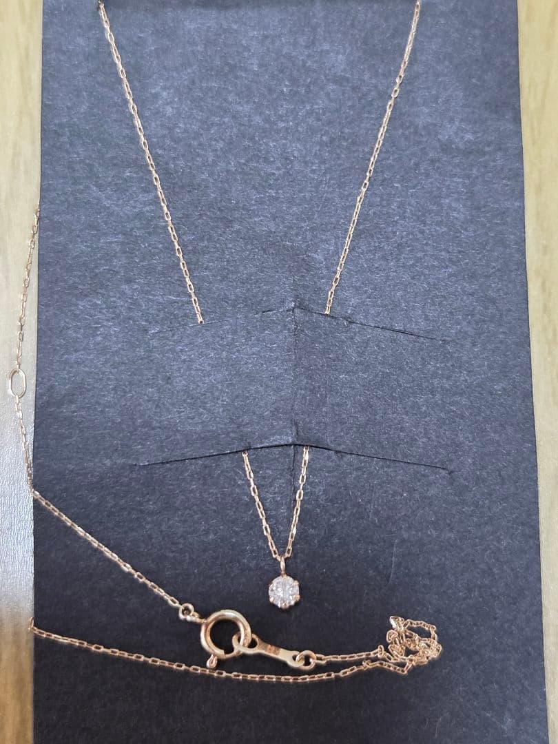 10K 1粒ダイヤ ネックレス