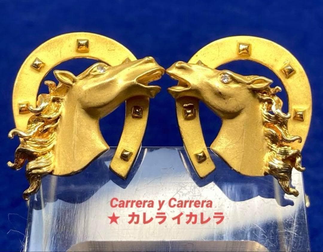 ア*ラ様 ≫★K18YG≪【Carrera y Carrera】ホースシューカフ