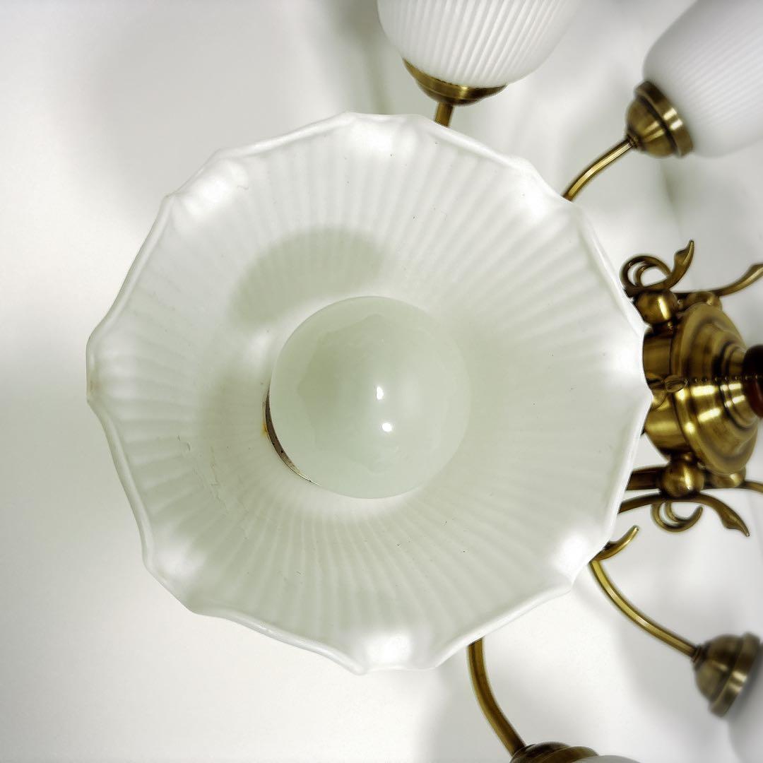 【美品 動作良好】KOIZUMI 6灯 アンティーク調 シャンデリア