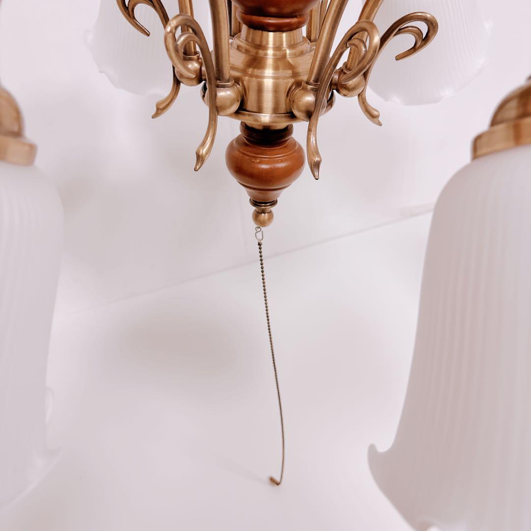 【美品 動作良好】KOIZUMI 6灯 アンティーク調 シャンデリア