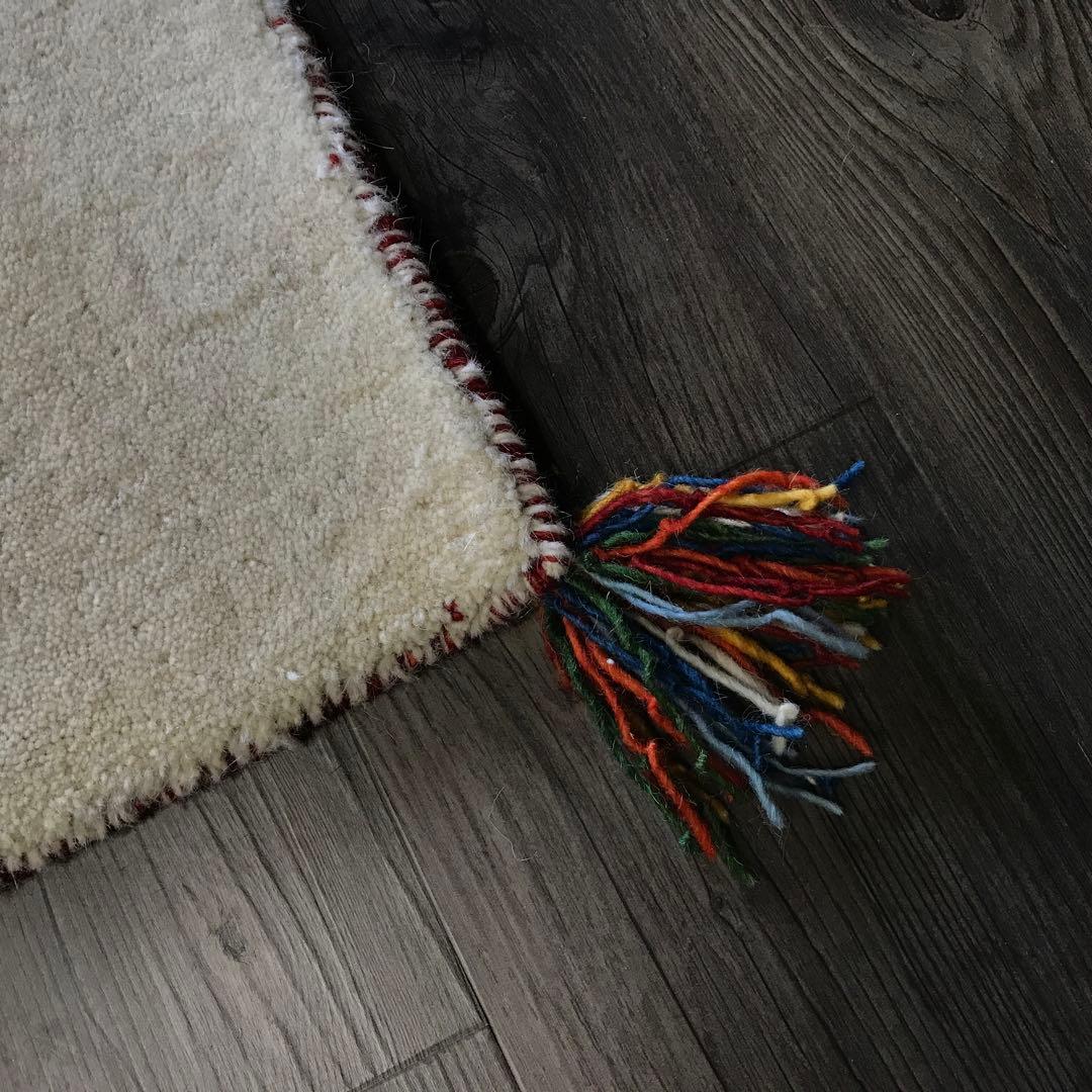 一点限り 201x246cm 3畳 ギャッベ ギャベ ラグ ラグマット 1wh