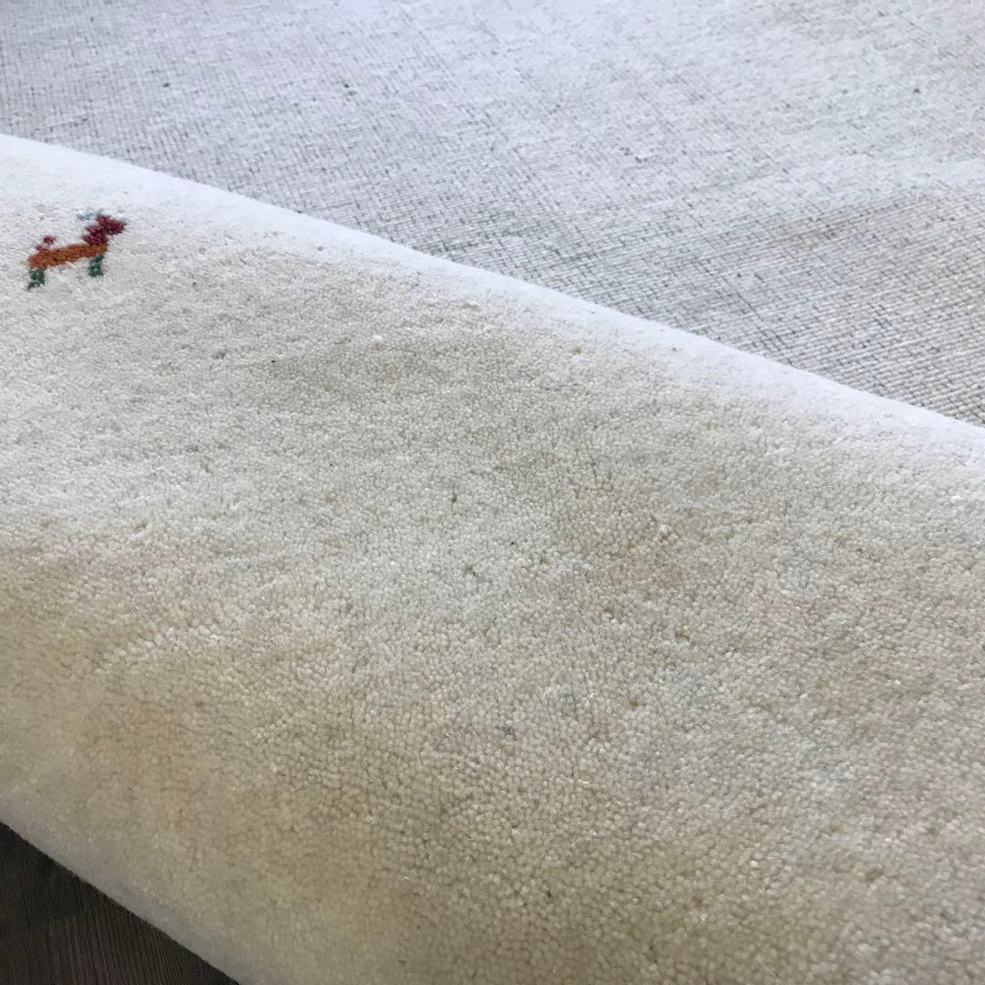 一点限り 201x246cm 3畳 ギャッベ ギャベ ラグ ラグマット 1wh