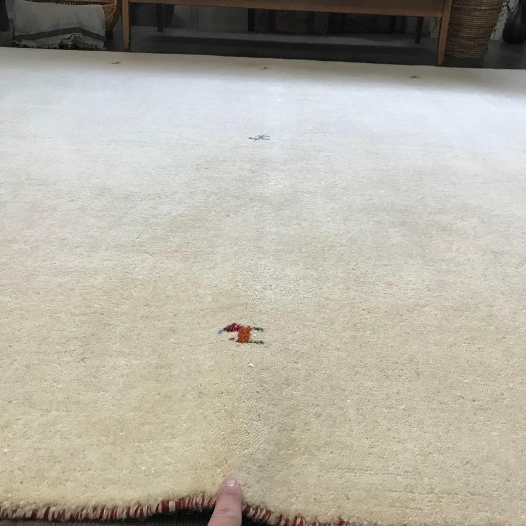 一点限り 201x246cm 3畳 ギャッベ ギャベ ラグ ラグマット 1wh