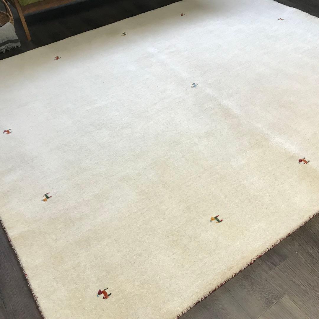 一点限り 201x246cm 3畳 ギャッベ ギャベ ラグ ラグマット 1wh