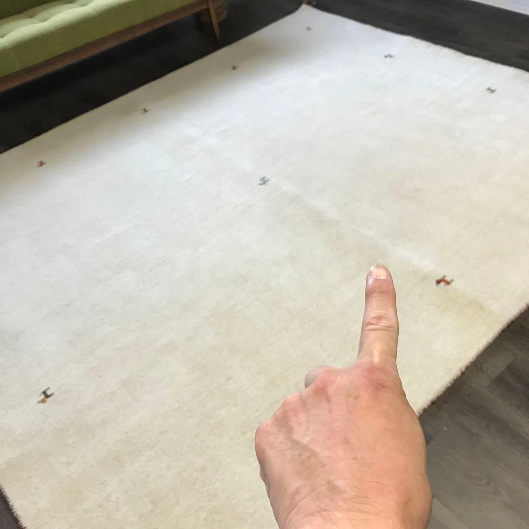 一点限り 201x246cm 3畳 ギャッベ ギャベ ラグ ラグマット 1wh