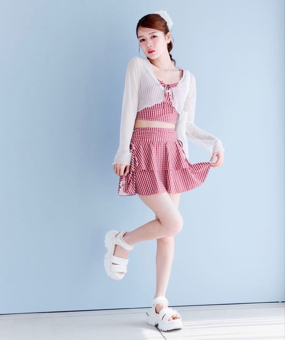 OLIVE des OLIVE レース 織付リボン swim wear