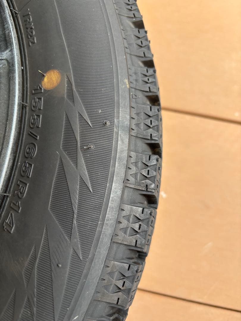 山口県手渡可-ブリヂストンタイヤVRX2 155/65R14 75Q ホイール付