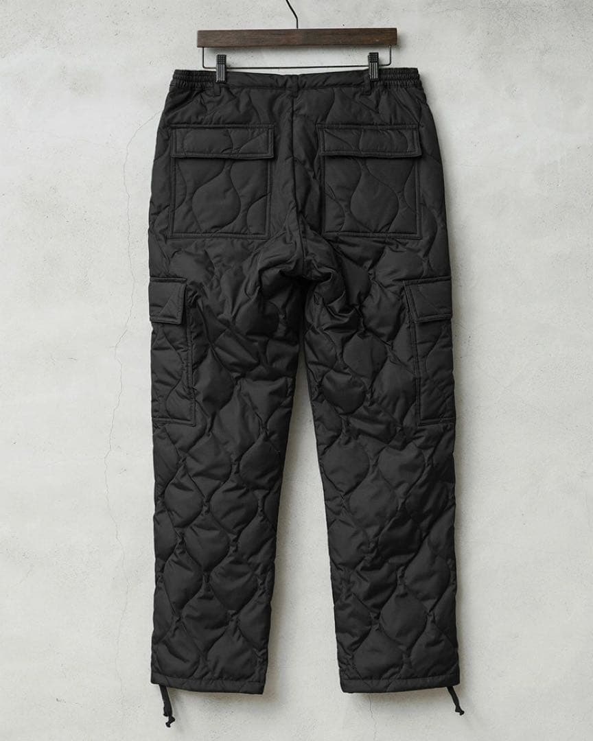 TAION タイオン MILITARY LINE カーゴダウンパンツ　ブラック