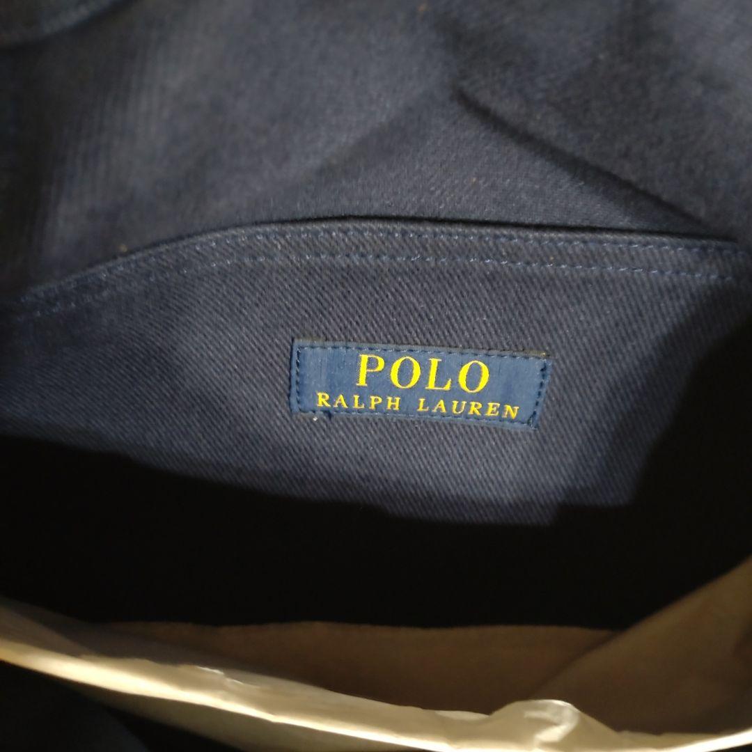 【未使用美品タグ付き！】持ち手本革ポロベアラルフローレントートバッグ