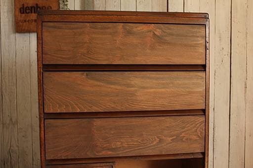 雰囲気の良い古い木製の引き出し7杯　書類棚　収納　古家具　古民家　アンティーク