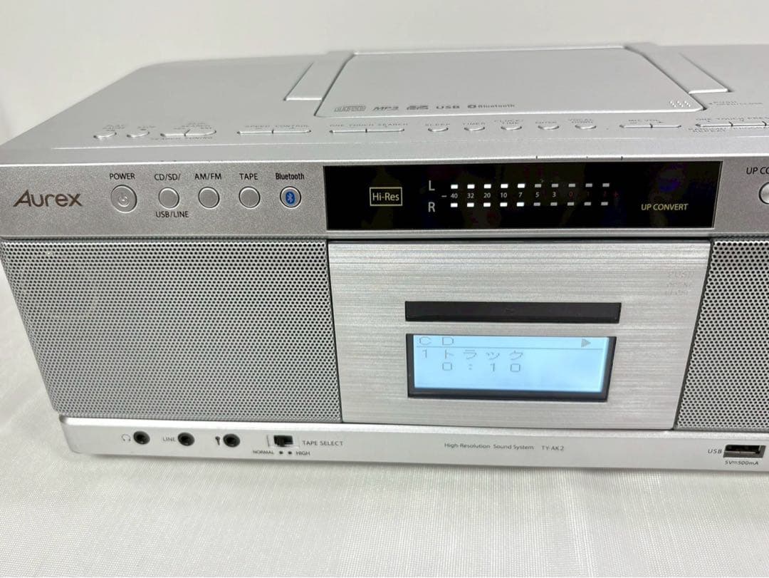 東芝 ハイレゾ対応SD/USB/CDラジカセ Aurex TY-AK2