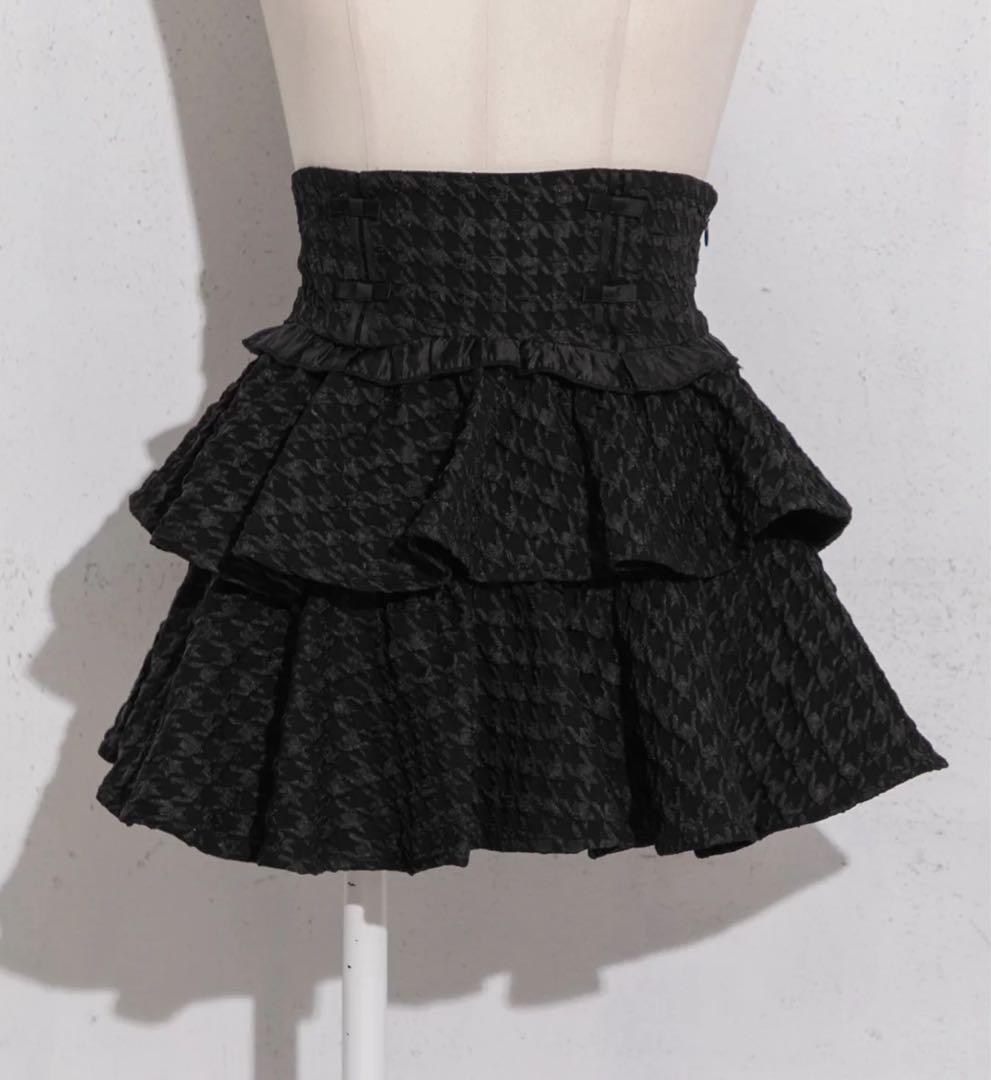 pium ティアードフリルドーリーミニスカート