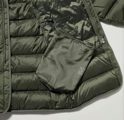 ユニクロ　ウルトラライトダウンフーデッドコート　ブラック　Ｌ