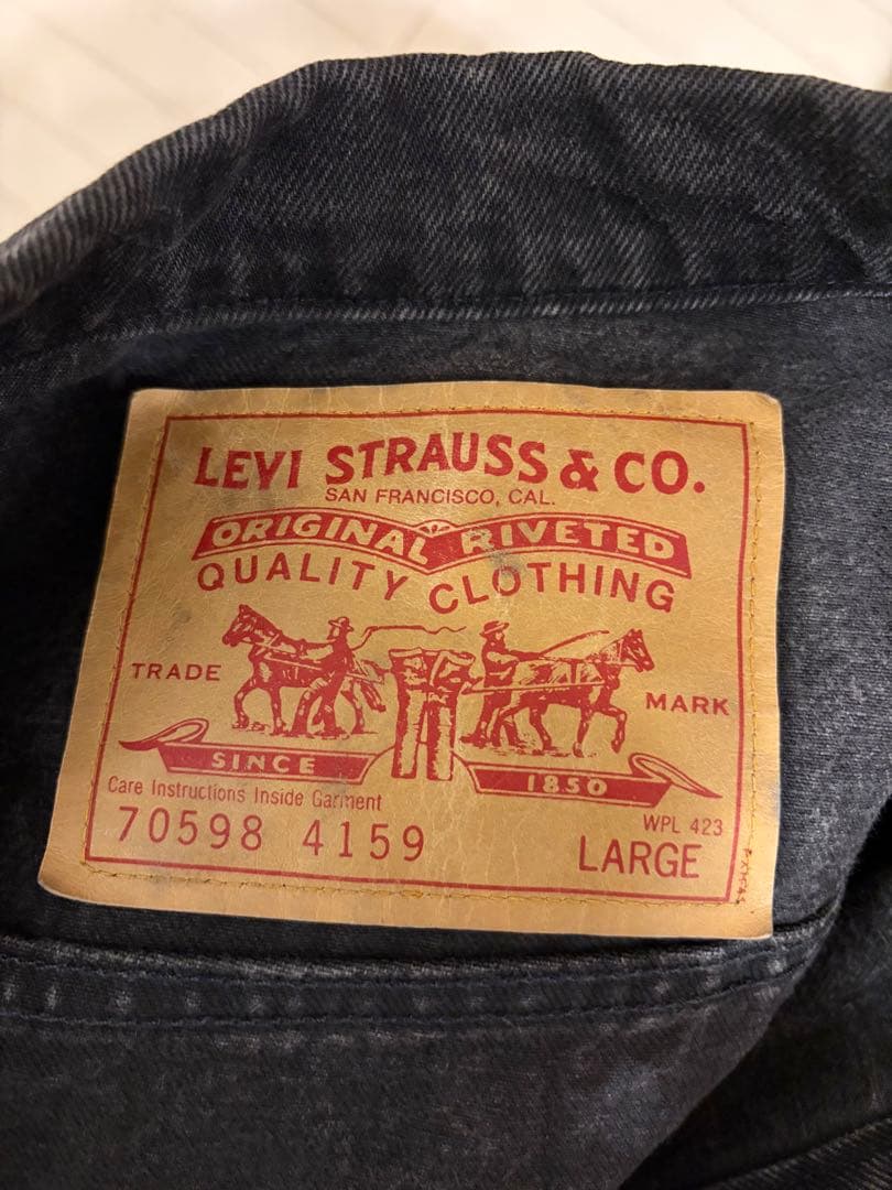 Levi's ブラックデニムジャケット L made in USA