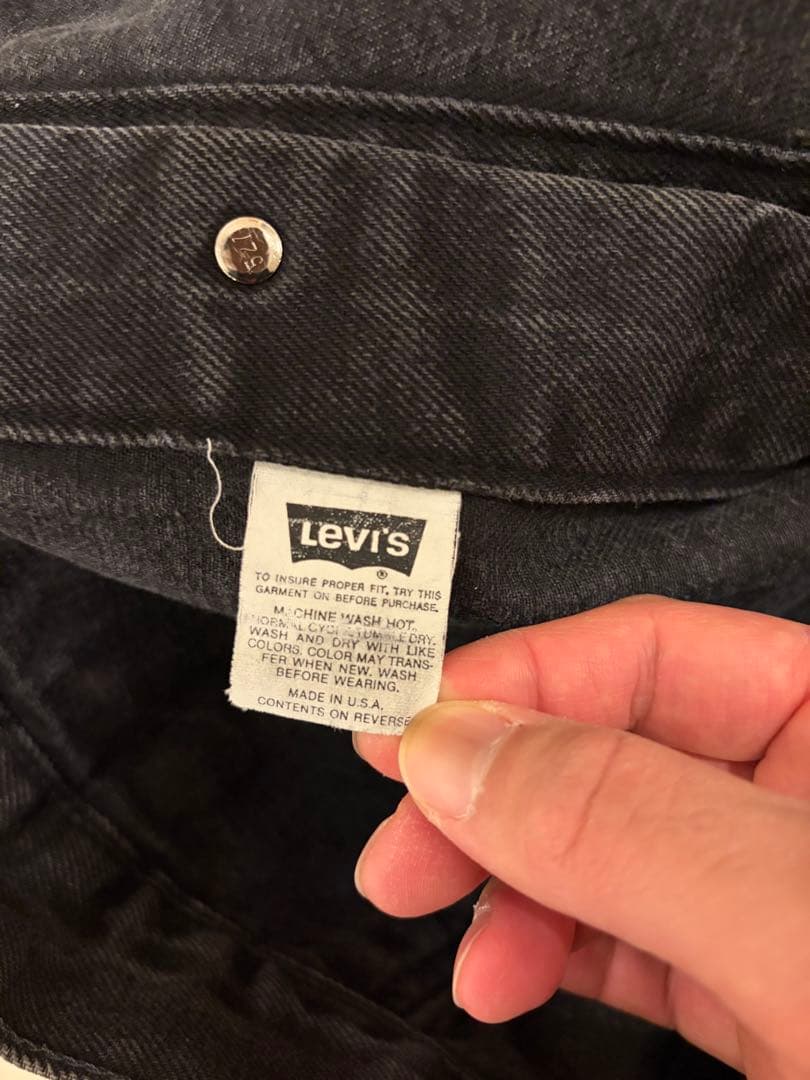 Levi's ブラックデニムジャケット L made in USA