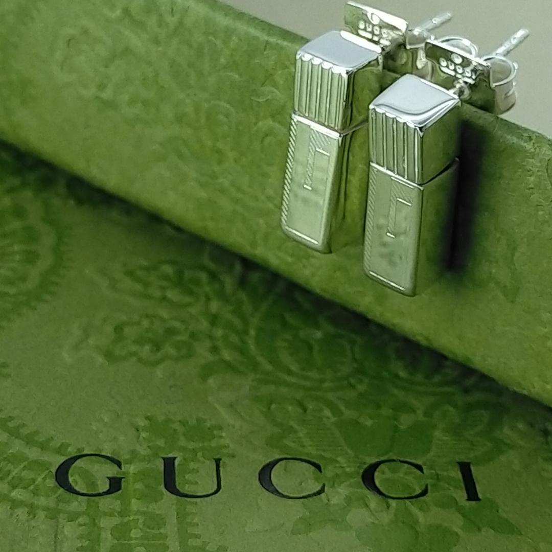 ★SALE★【GUCCI】オールドグッチ　ブロック　ピアス　1547