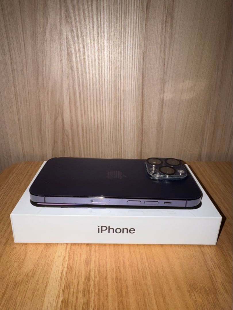 【美品】Apple iPhone 14 Pro ディープパープル 256GB