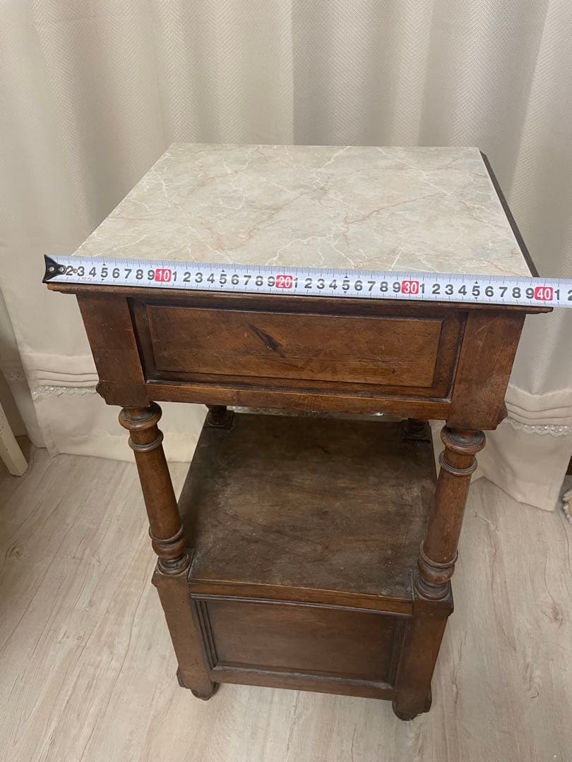 アンティーク　キャビネット　サイドテーブル　大理石　ヴィンテージ
