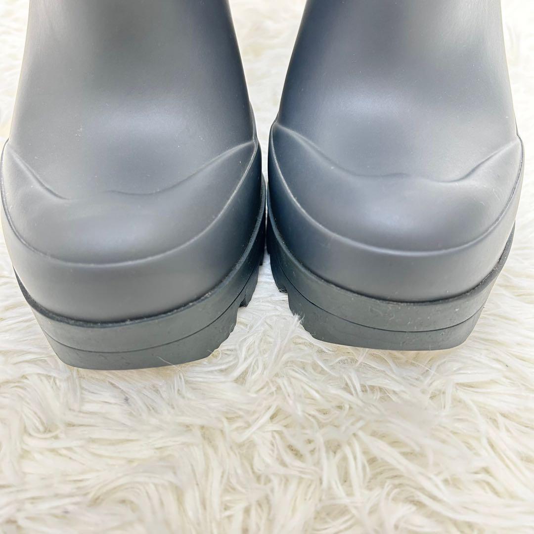 【HUNTER】レインシューズ【24cm】ダークグレー　ミドル丈　US7