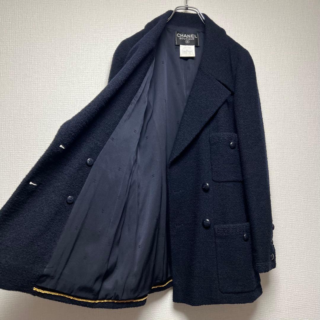 美品✨ CHANEL シャネル ココマーク ツイード ダブルジャケット 97C