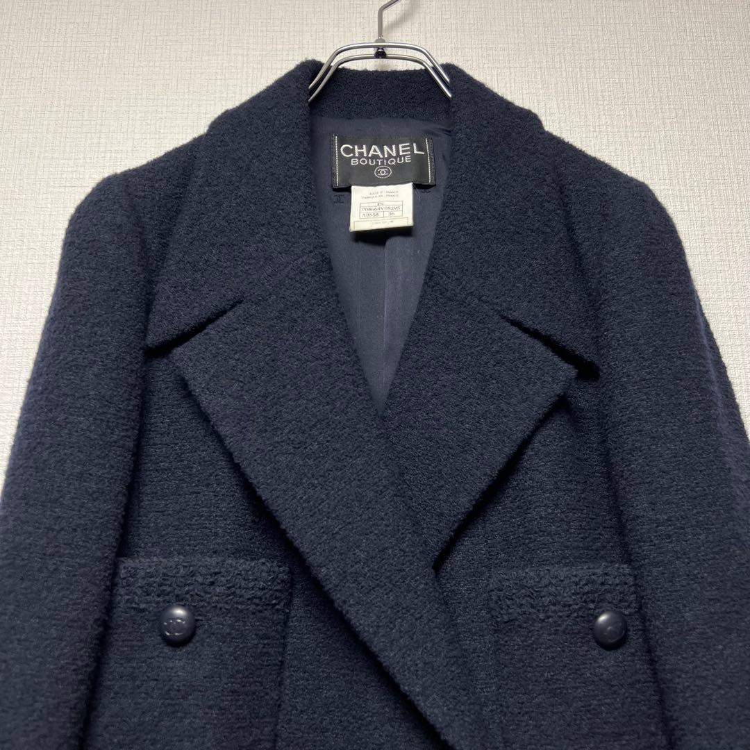 美品✨ CHANEL シャネル ココマーク ツイード ダブルジャケット 97C