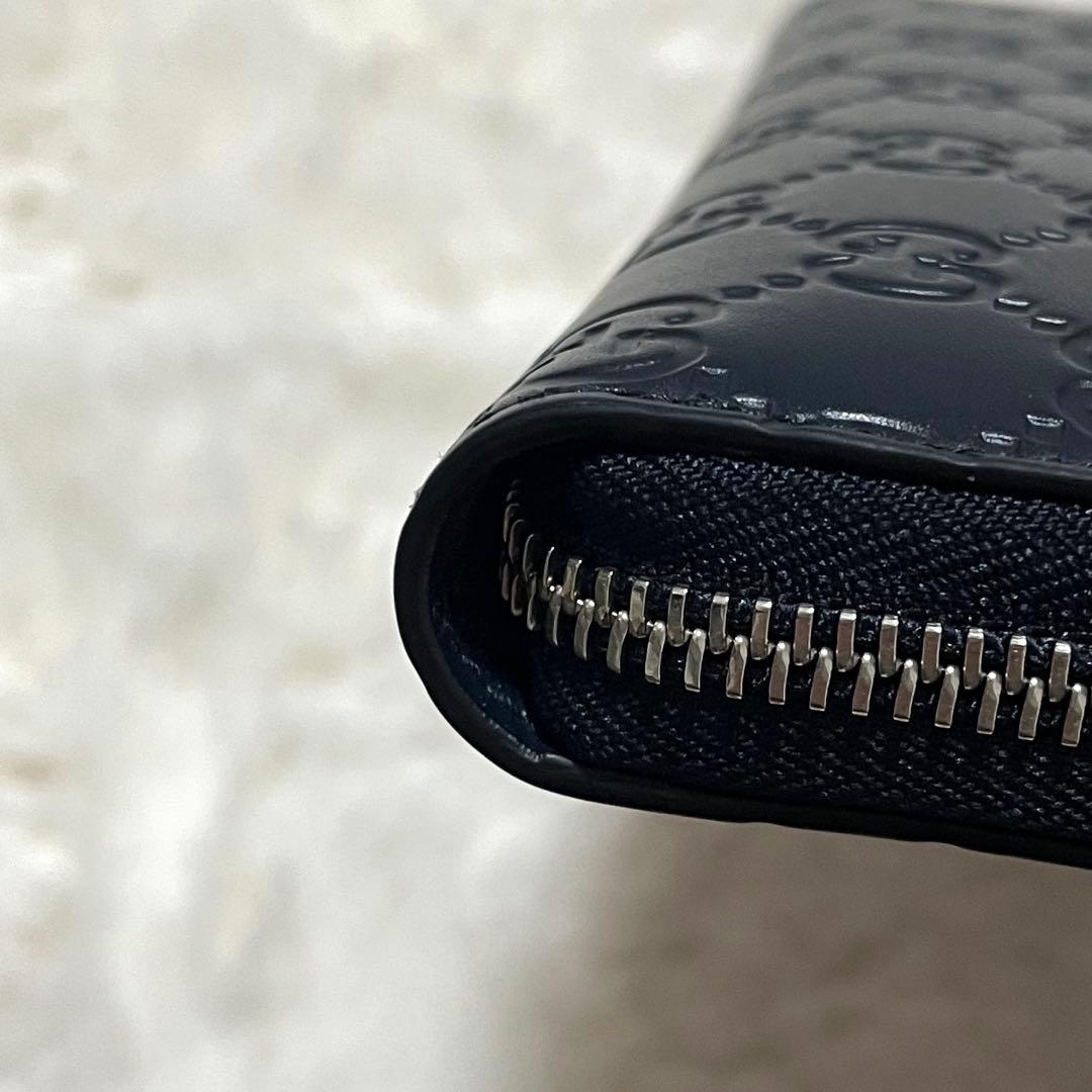 超美品！GUCCI 長財布 ネイビー