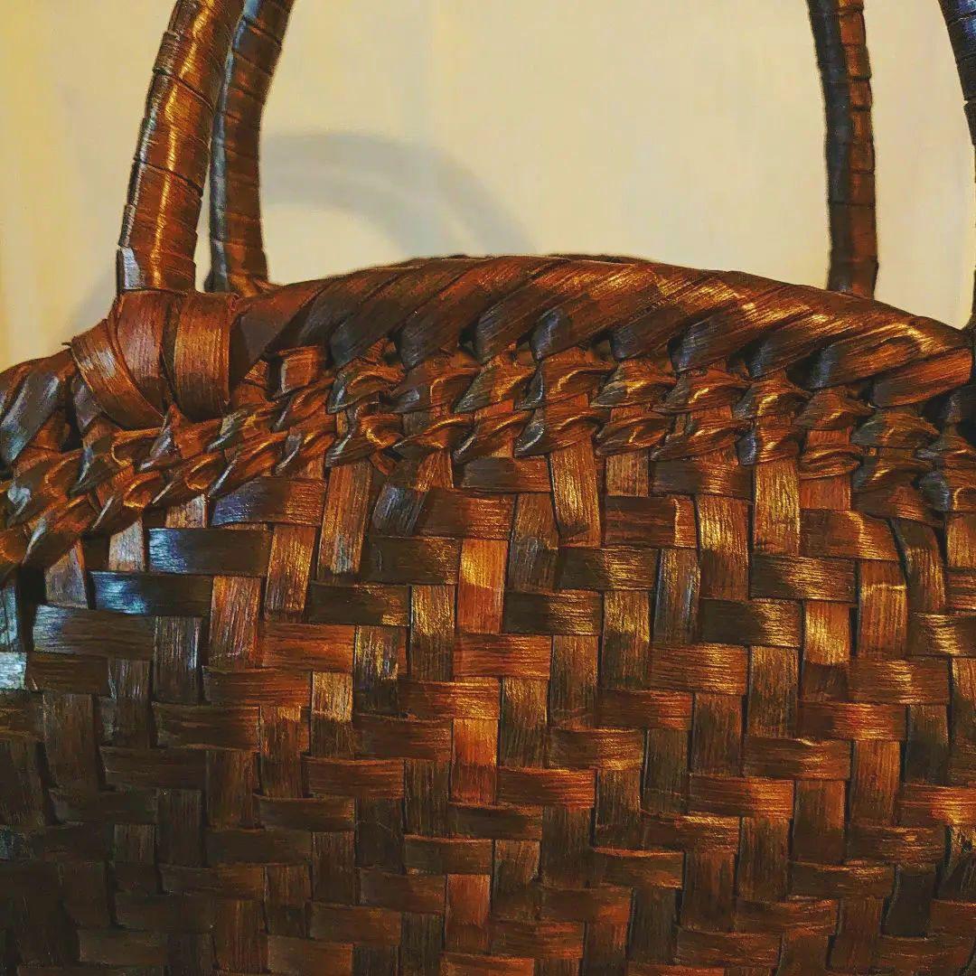 最終価格 9/15までの出品　胡桃のかごバッグ　山葡萄　胡桃