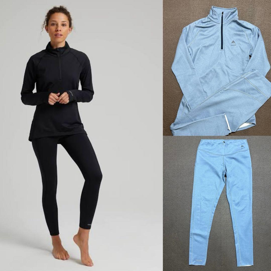 【新品】バートン ヘビーウェイトXベースレイヤー上下 XS ブルー