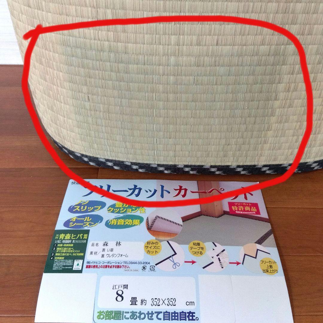 yuppy　イケヒコ　い草カーペット　江戸間8畳　フリーカット