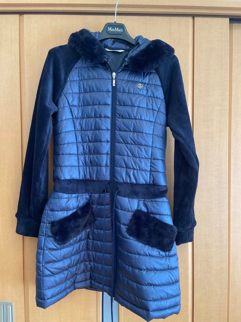 &and per se アンパスィ 中綿ロングジャケット ワンピースM　ダウン